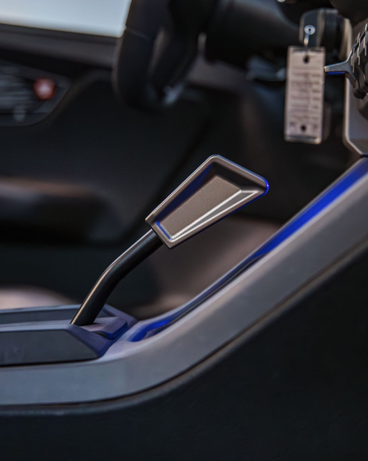 Polaris RZR gunmetal shift knob showing ergonomic design and CNC billet construction