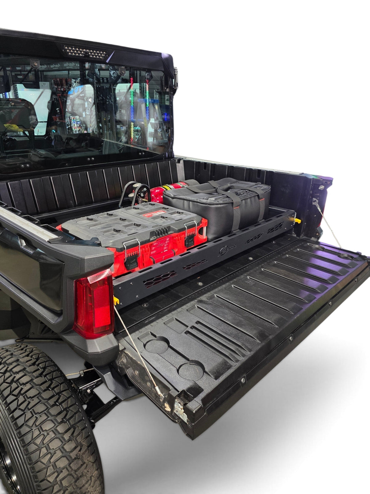 HDX Sliding Bed Drawer E-Track mounting side rail detail