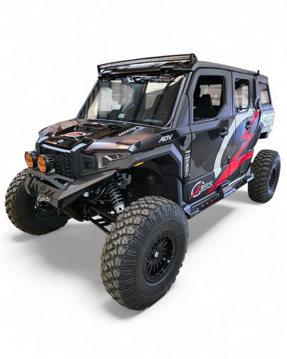 Driver side Volt rock step installed on Polaris Xpedition 4 seat