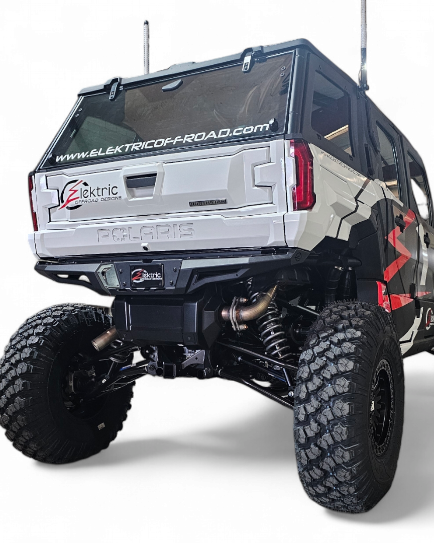 Polaris Xpedition rear bumper showing clean body lines matched to the machine