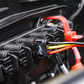 Automotive electrical connector block with black yellow and red wires
