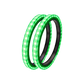 Two circular green LED light rings