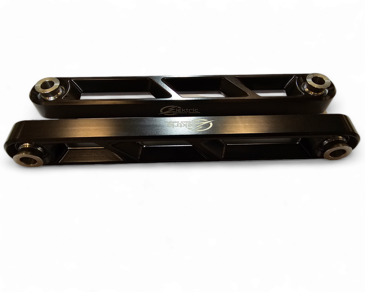 Teflon-coated uni-ball and misalignment spacer detail on Polaris RZR Turbo R rear sway bar link