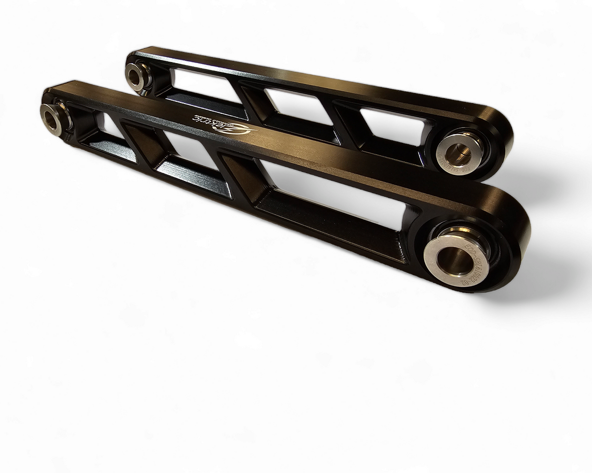 Rear Sway Bar Link in black anodize for Polaris RZR Pro R showing 6061 billet aluminum construction