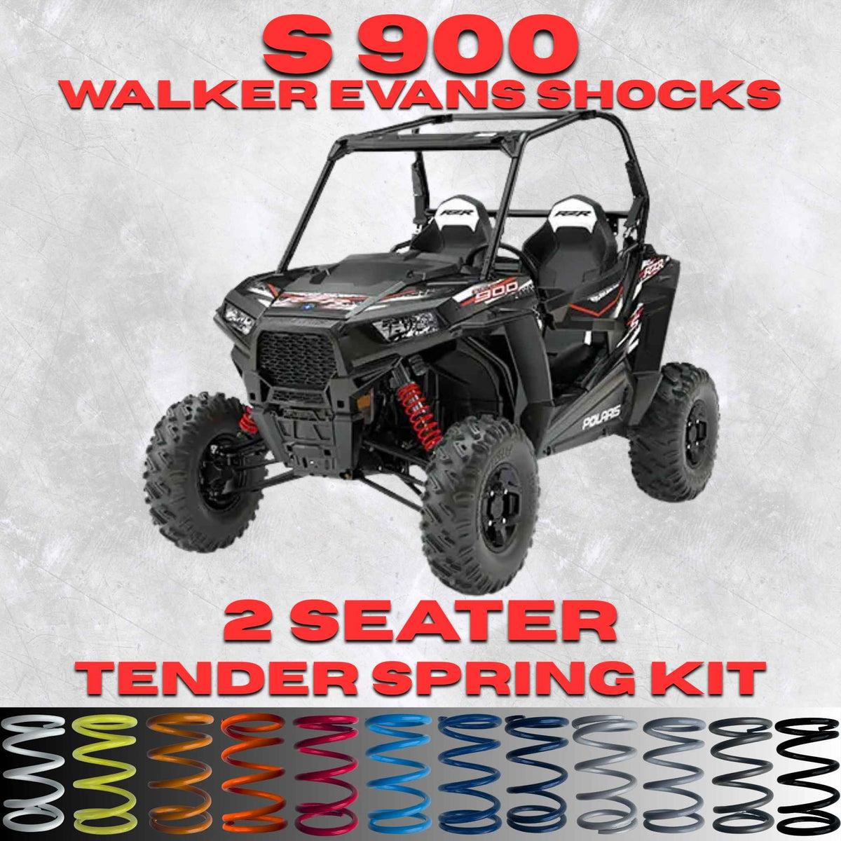 Polaris RZR S 900 2 Seater Tender Spring Kit (Walker Evans Shocks)