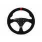 RLB Motorsports 14" UTV race steering wheel in black suede with red stitching, front view