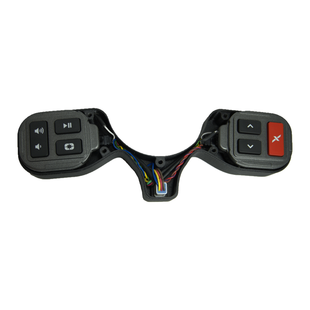 RLB Adapt IQ steering button mount plate for Polaris Pro UTV models