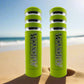 Two green Marshin whips on a beach