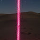 Pink LED Marshin Whip in the dunes at dark