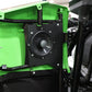 UTV Stereo speaker mounted on a green vehicle door panel