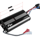 UTV Stereo UTVM500.1D mono class-D amplifier with dimensional measurement lines