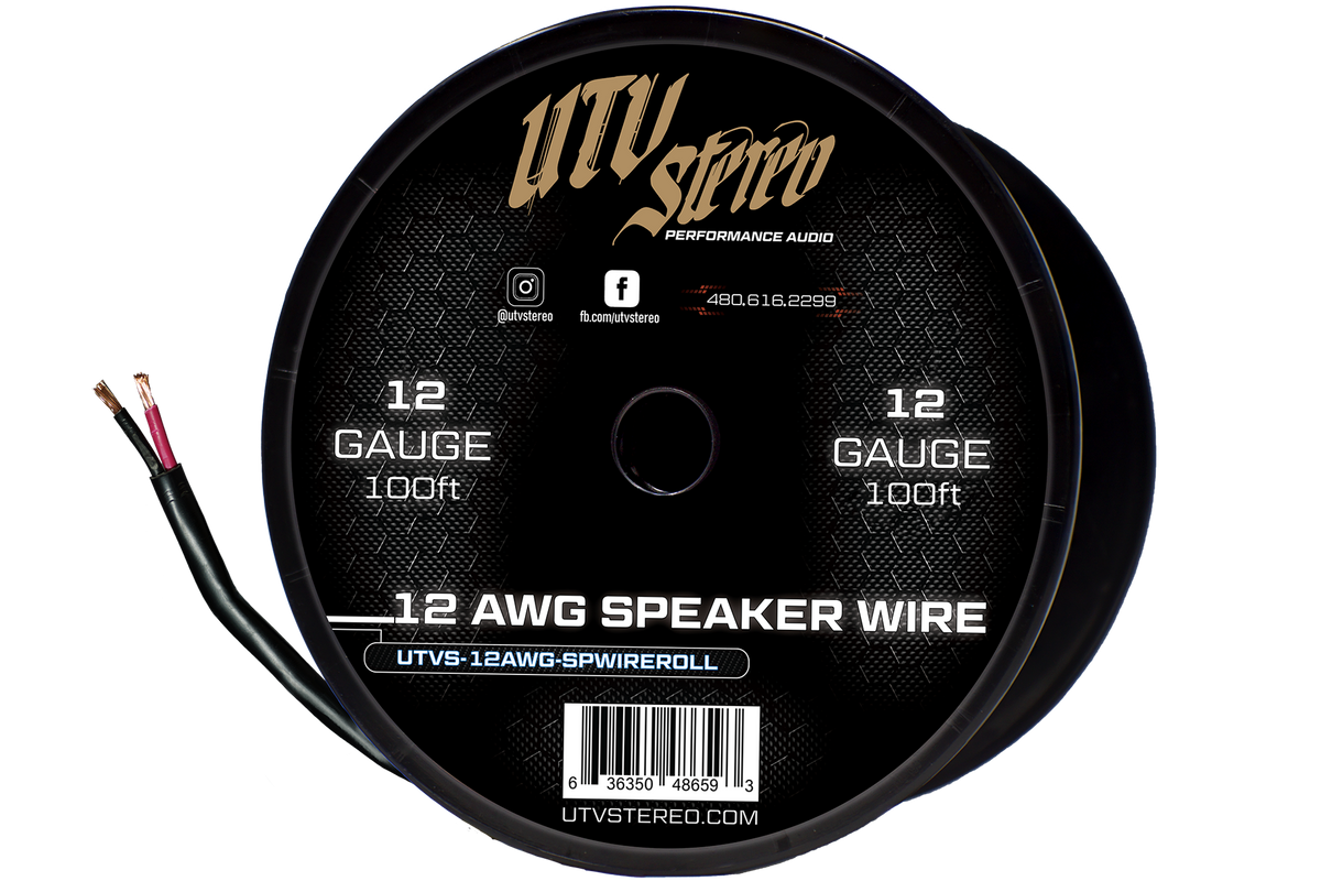 UTV Stereo 12 gauge 100 foot speaker wire spool