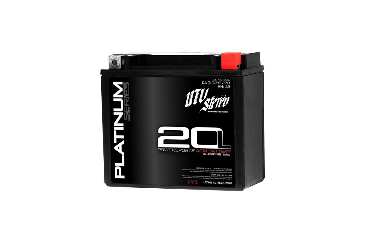 UTV Stereo Platinum Series 20L AGM powersports battery