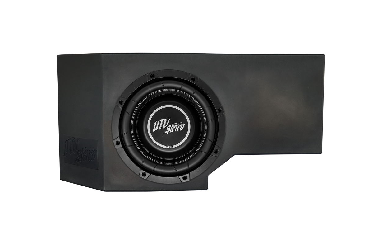 UTV Stereo black subwoofer enclosure with speaker