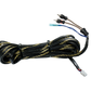 UTV Stereo audio cable with braided black and yellow sleeve and RCA connectors