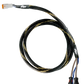UTV Stereo black and gold braided signal cable with RCA connectors
