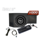 UTV Stereo single 10 inch subwoofer enclosure with 1000 watt amplifier and wiring kit