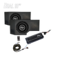 UTV Stereo dual 10 inch subwoofer enclosure kit with amplifier and wiring