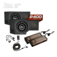 UTV Stereo dual 10 inch subwoofer kit with two amplifiers and wiring accessories