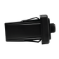 Black rectangular automotive air vent assembly with a circular adjustment knob