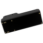 Black metal UTV Stereo mounting bracket with predrilled holes