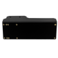 UTV Stereo black metal mounting bracket with gold hardware