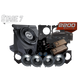 UTV Stereo Stage 7 audio system kit with subwoofer enclosure, four speakers, two amplifiers, and mounting brackets