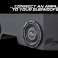 UTV Stereo dual subwoofer enclosure with black textured finish