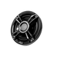 UTV Stereo black circular marine speaker with central mesh grille