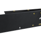 UTV Stereo black metal mounting bracket with gold hardware