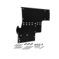 Black metal mounting bracket with included screws and washers