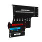 Black metal mounting bracket with labels for Polaris Pulse bar and Switch Pros controller installation