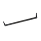 Black metal tubular crossbar with mounting brackets at each end