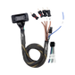 UTV Stereo wiring harness with multi-pin connector and RCA outputs