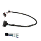 UTV Stereo wiring harness with RCA connectors and labeled speaker wires