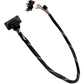UTV Stereo wiring harness with RCA connectors and black braided cable