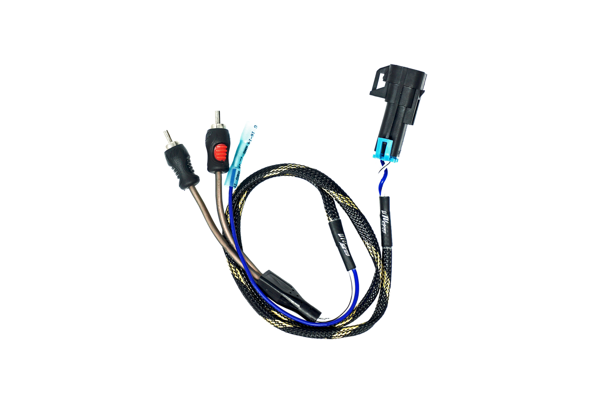 UTV Stereo RCA to vehicle specific connector wiring harness