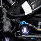 Automotive wiring harness with black and blue plastic connector