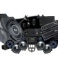 UTV Stereo audio system bundle including speakers subwoofer amplifiers and head unit