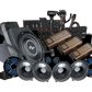 UTV Stereo audio system bundle including subwoofer enclosure amplifiers speakers and wiring harness