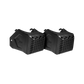 Two black UTV Stereo speaker pods with honeycomb grille design