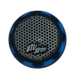 UTV Stereo blue circular speaker with hexagonal metal grille