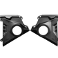 Pair of black UTV Stereo speaker pods for vehicle side panels