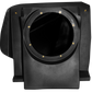 UTV Stereo black plastic subwoofer enclosure with circular speaker mount