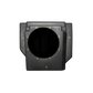 UTV Stereo black subwoofer enclosure with circular speaker cutout
