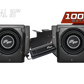 UTV Stereo dual 10 inch subwoofer system with 1000 watt amplifier and mounting hardware