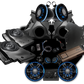 UTV Stereo audio system components including speakers, subwoofer enclosures, amplifier, and wiring