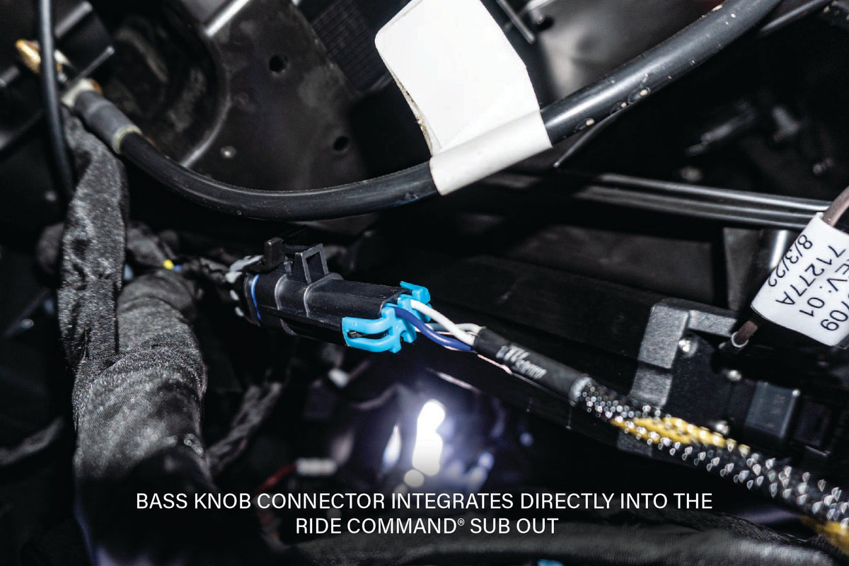 Bass knob connector plugged into Ride Command sub out wiring