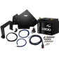 UTV Stereo battery kit with AGM battery, mounting brackets, cables, relay, and hardware