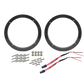 UTV Stereo speaker mounting rings with included mounting hardware and wire harnesses